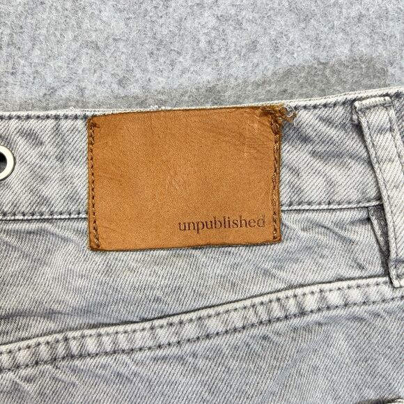 Unpublished Anthropologie Noemi Jeans Women’s 30 Gray Baggy Wide Leg Denim - Picture 9 of 15